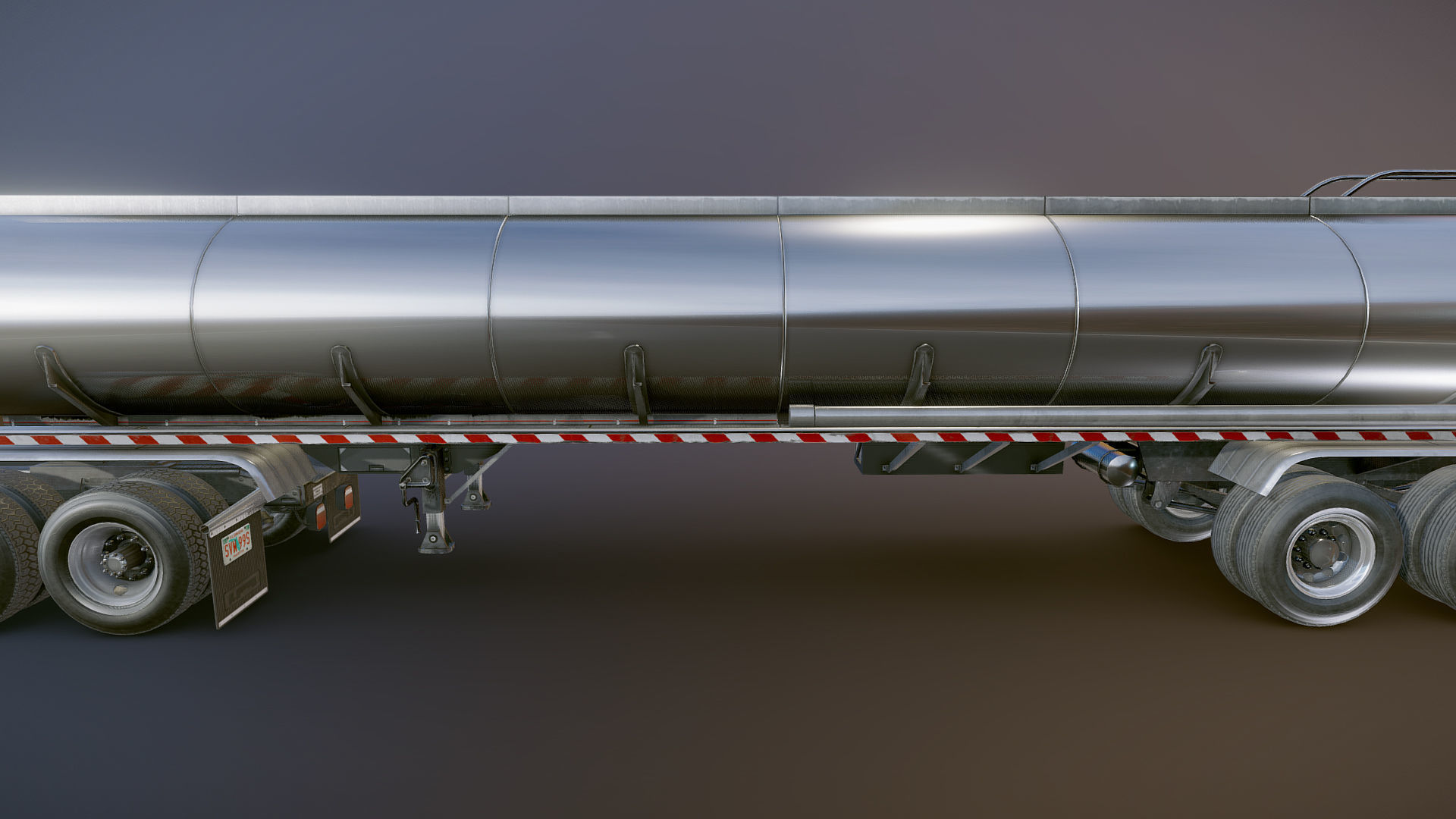 Freightliner cabover fuel trailer Low-poly 3D model_32