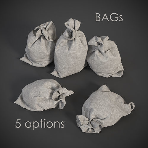 Sack Low poly bag Low-poly 3D model