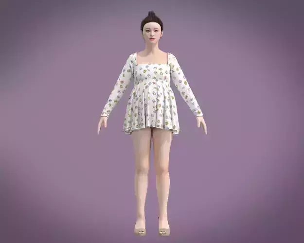 Ladies Maternity square neck top with red floral Print