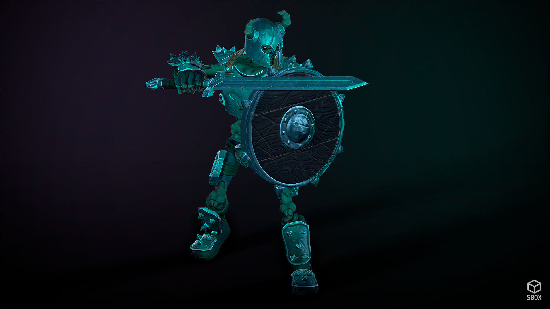 Fantasy Skeleton Warrior 1 Game Ready 3D model Low-poly 3D model_7