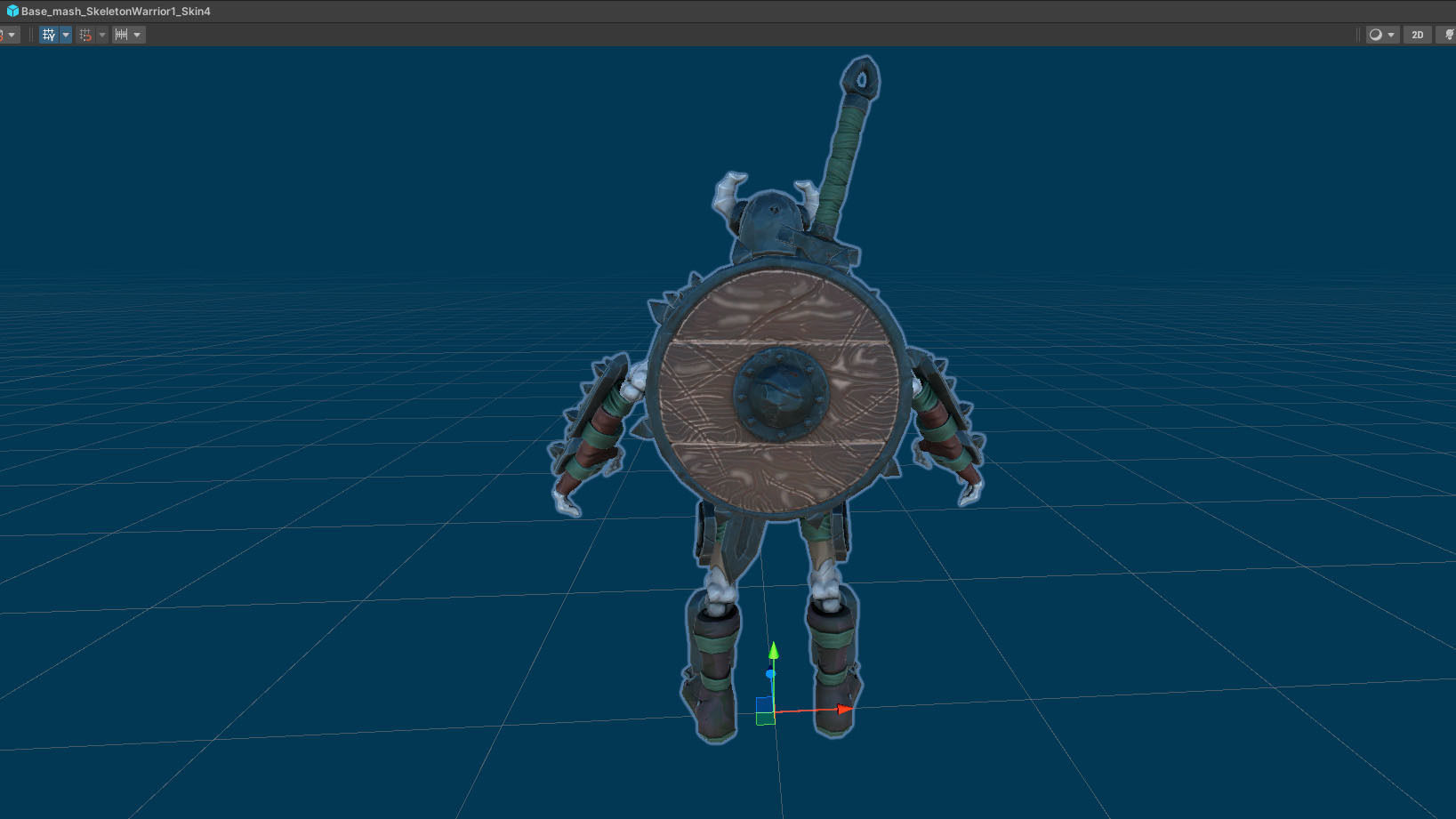 Fantasy Skeleton Warrior 1 Game Ready 3D model Low-poly 3D model_20