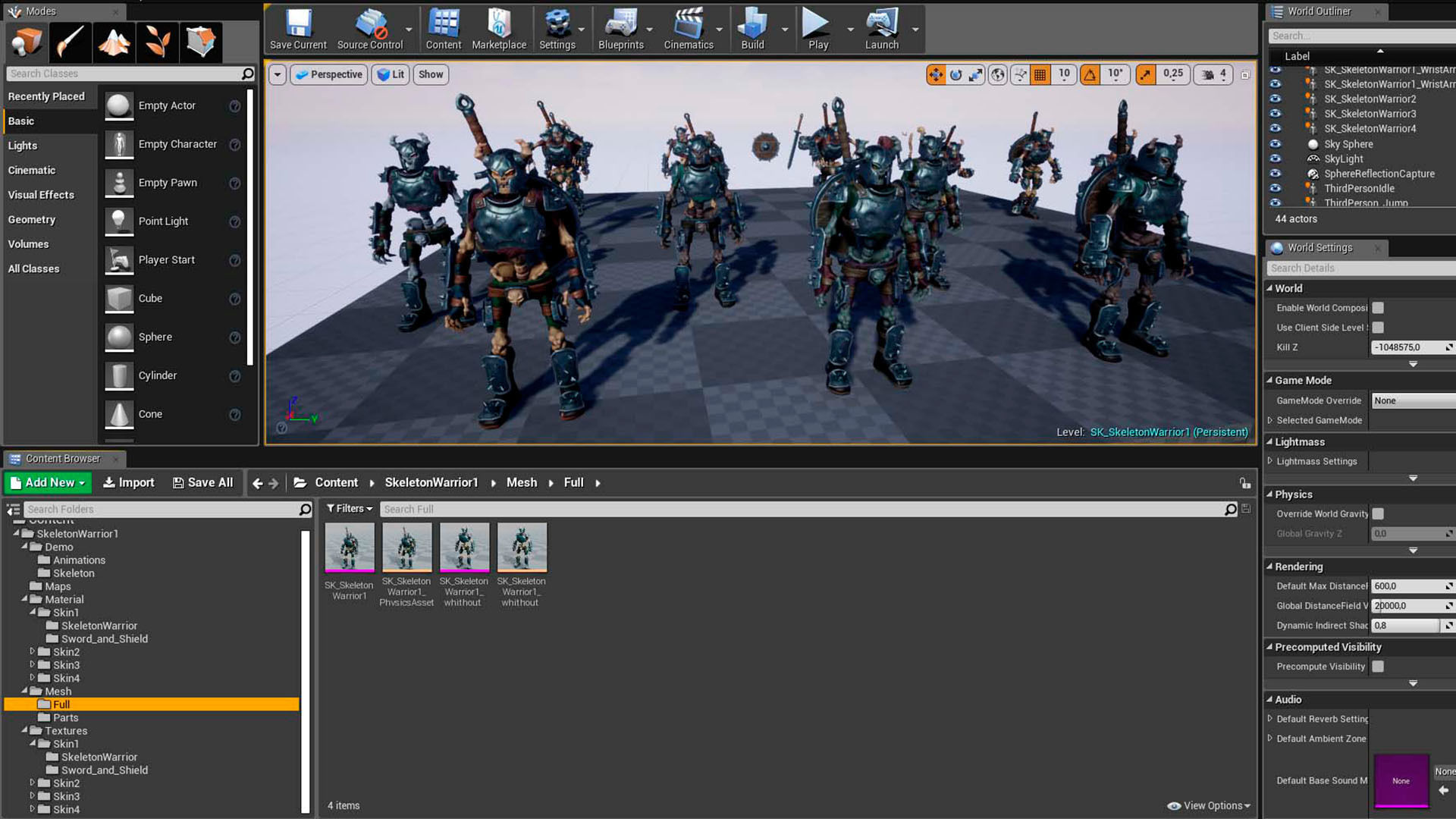 Fantasy Skeleton Warrior 1 Game Ready 3D model Low-poly 3D model_16