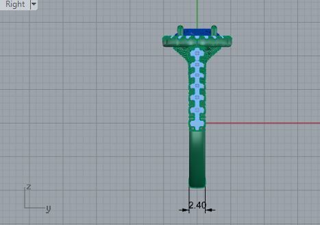 Oval blue diamond ring 3447 3D print model 3D print model_6