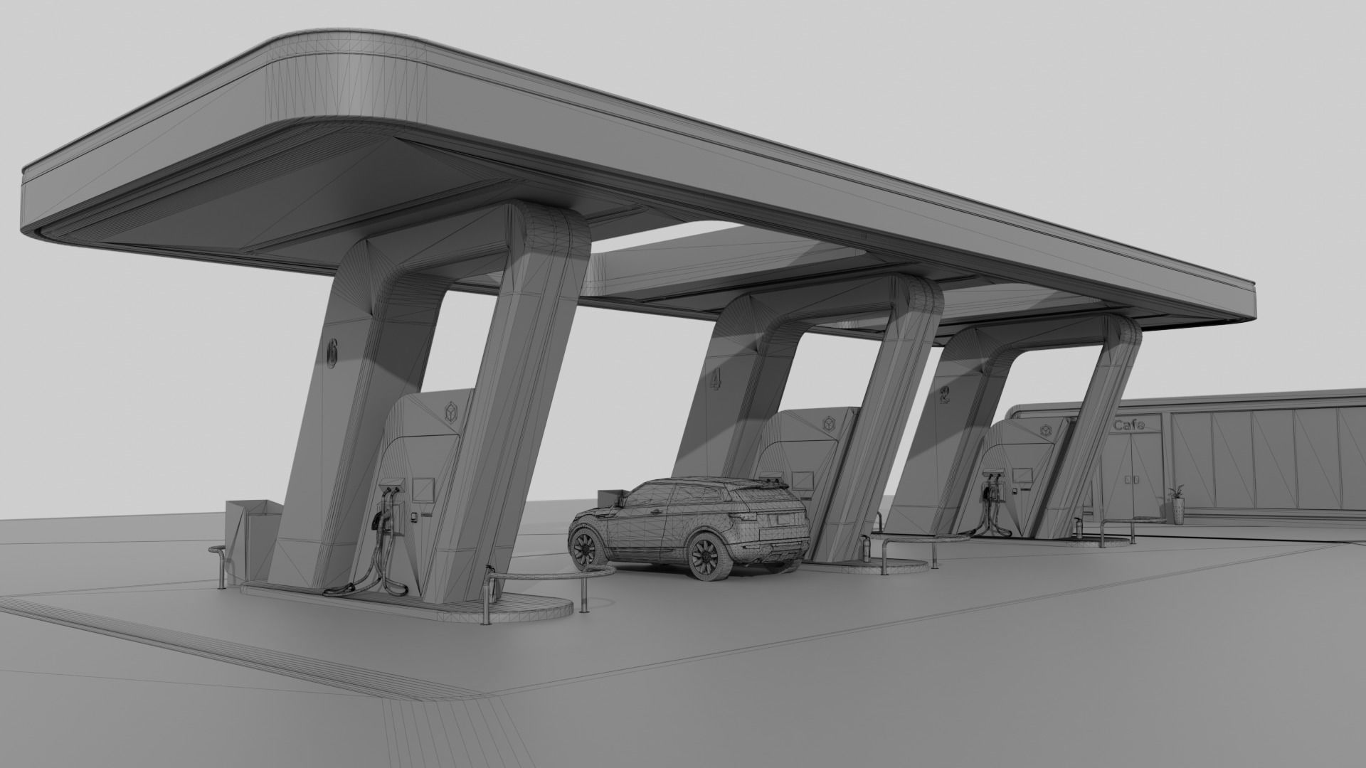 Electric Vehicle Charging Station 3 3D model_13