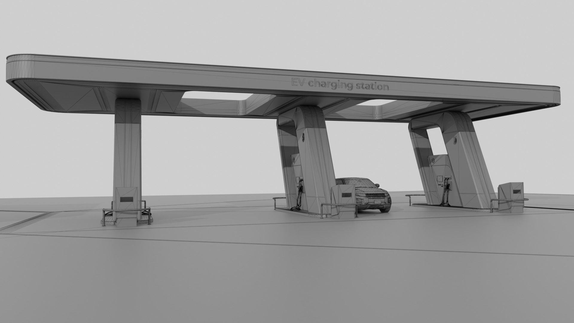 Electric Vehicle Charging Station 3 3D model_14