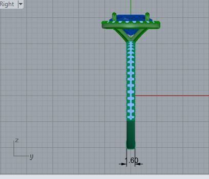 Nerrow round blue stone ring 3448 3D print model 3D print model_6