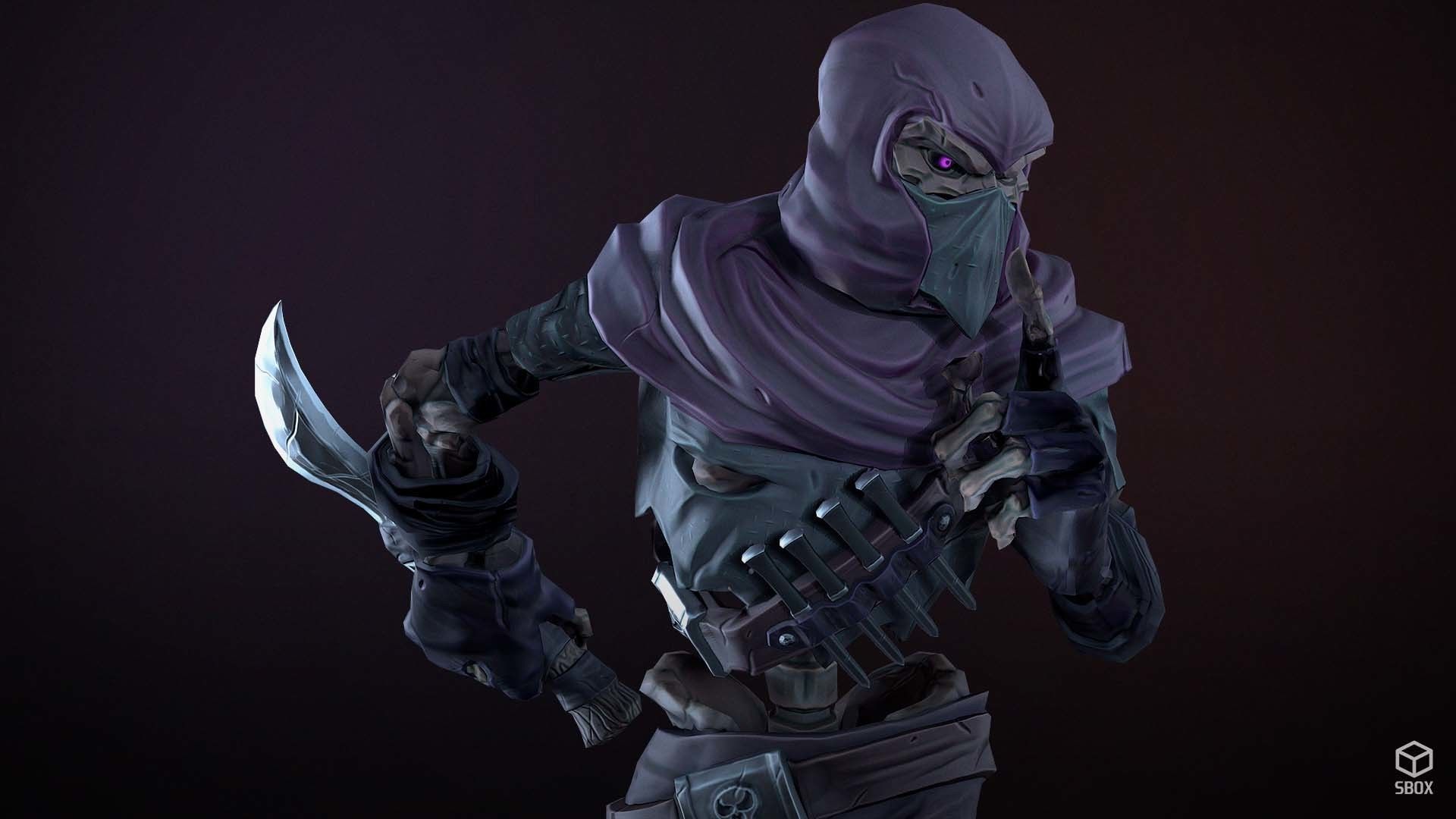 Low-poly game ready models of the characters SkeletonsPack1 Low-poly 3D model_19