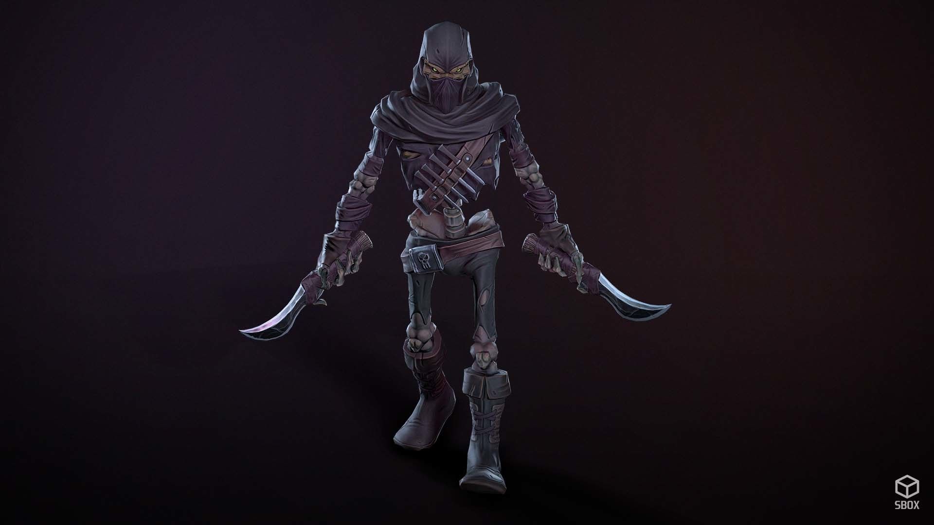 Low-poly game ready models of the characters SkeletonsPack1 Low-poly 3D model_16
