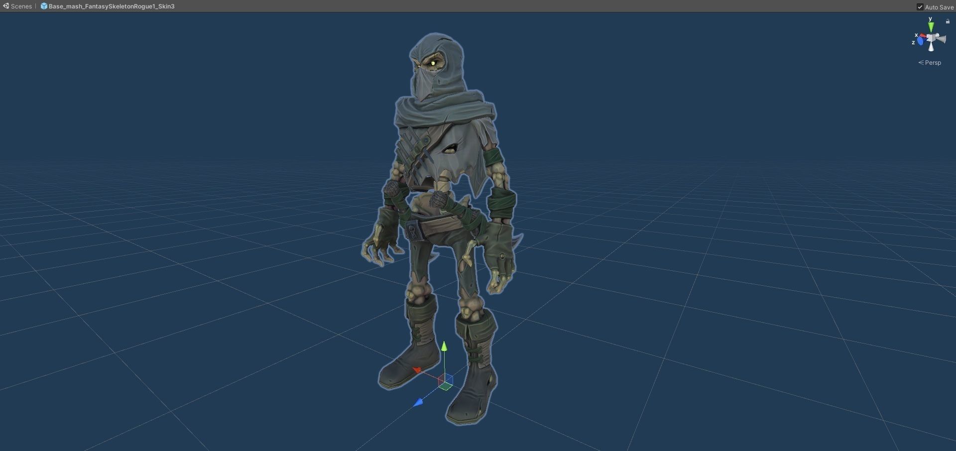 Low-poly game ready models of the characters SkeletonsPack1 Low-poly 3D model_39