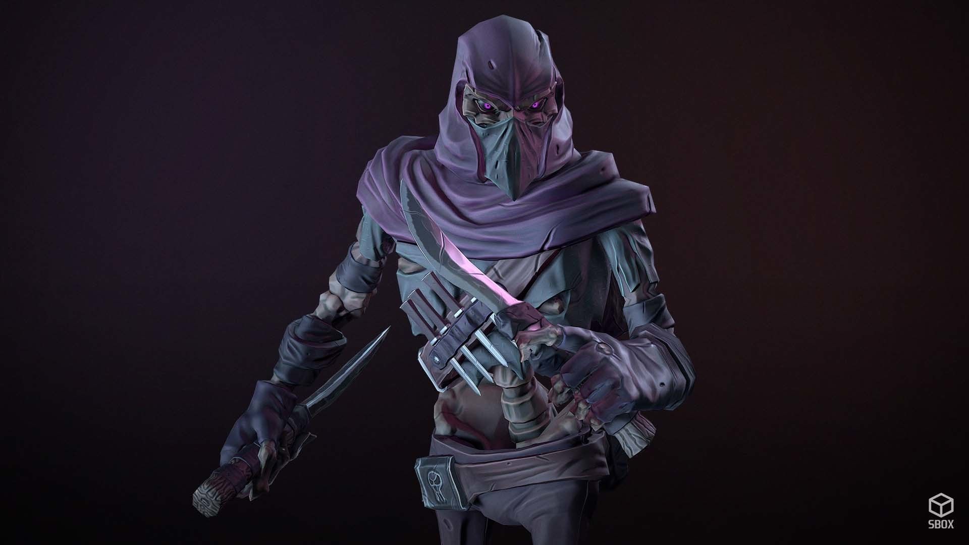 Low-poly game ready models of the characters SkeletonsPack1 Low-poly 3D model_20