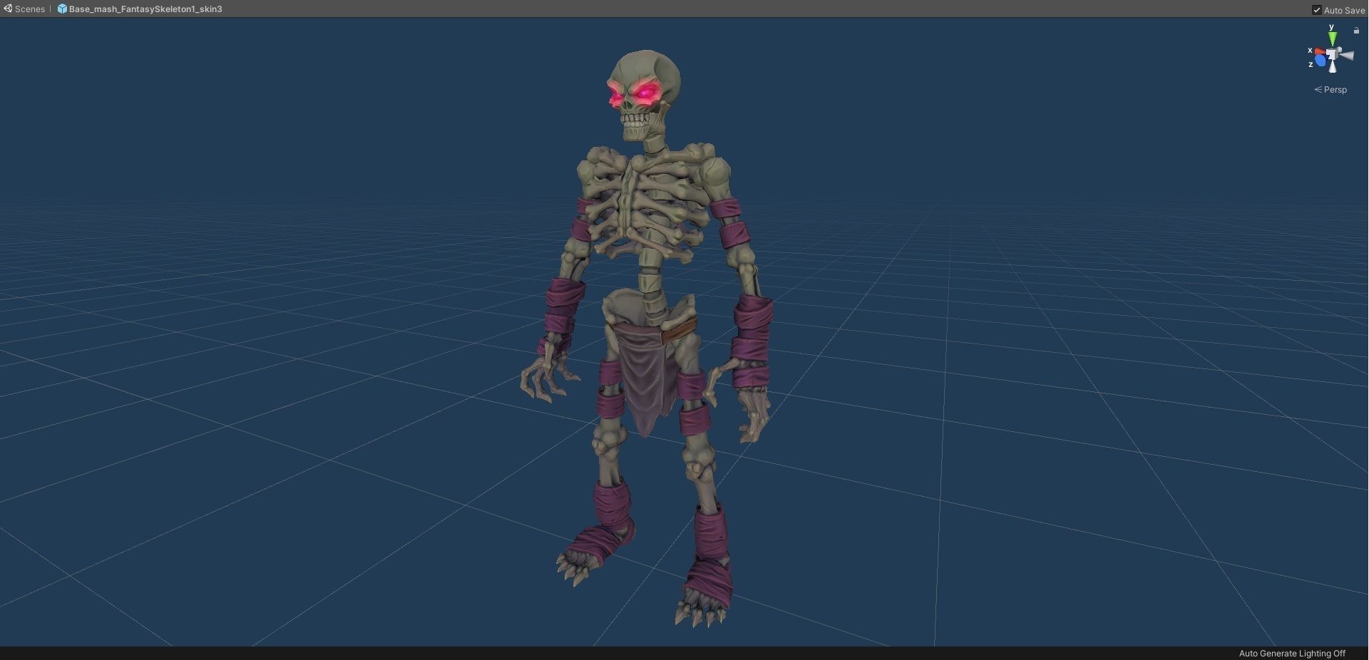 Low-poly game ready models of the characters SkeletonsPack1 Low-poly 3D model_35