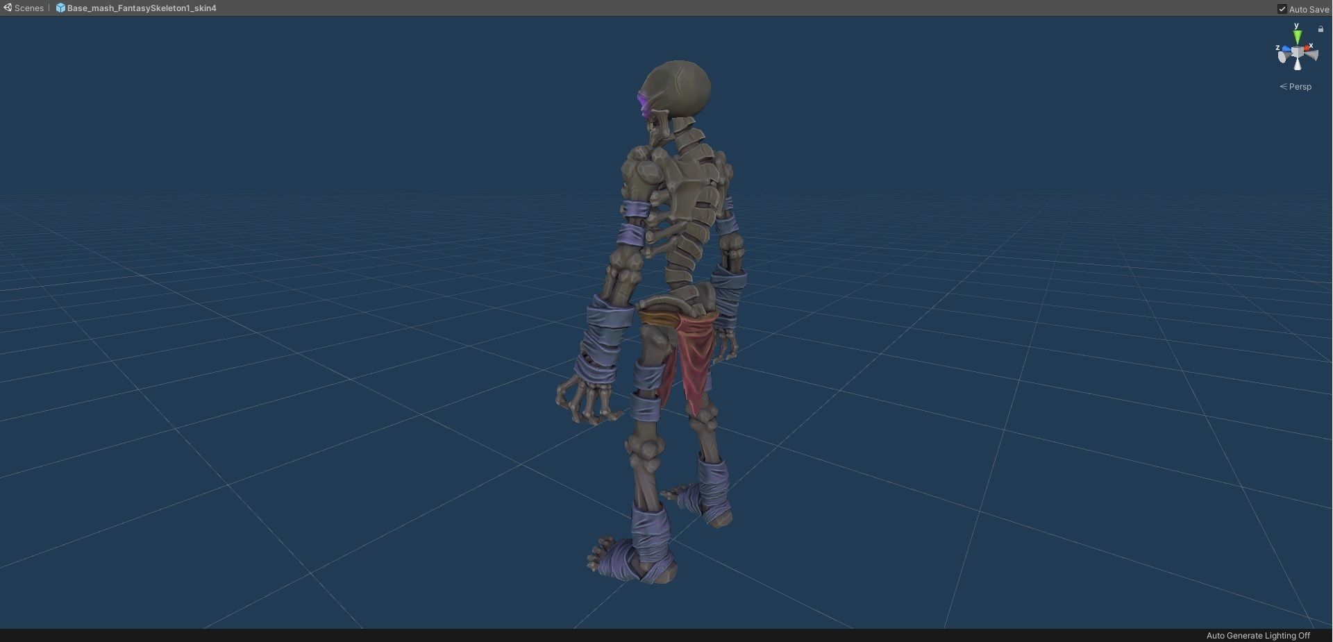 Low-poly game ready models of the characters SkeletonsPack1 Low-poly 3D model_36