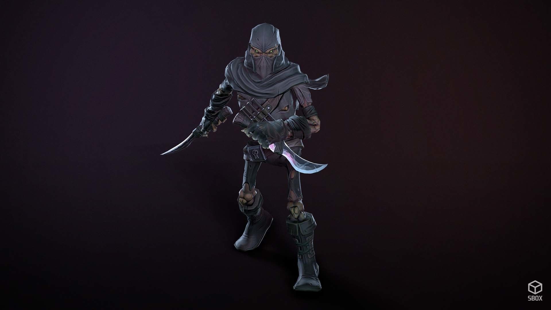 Low-poly game ready models of the characters SkeletonsPack1 Low-poly 3D model_17