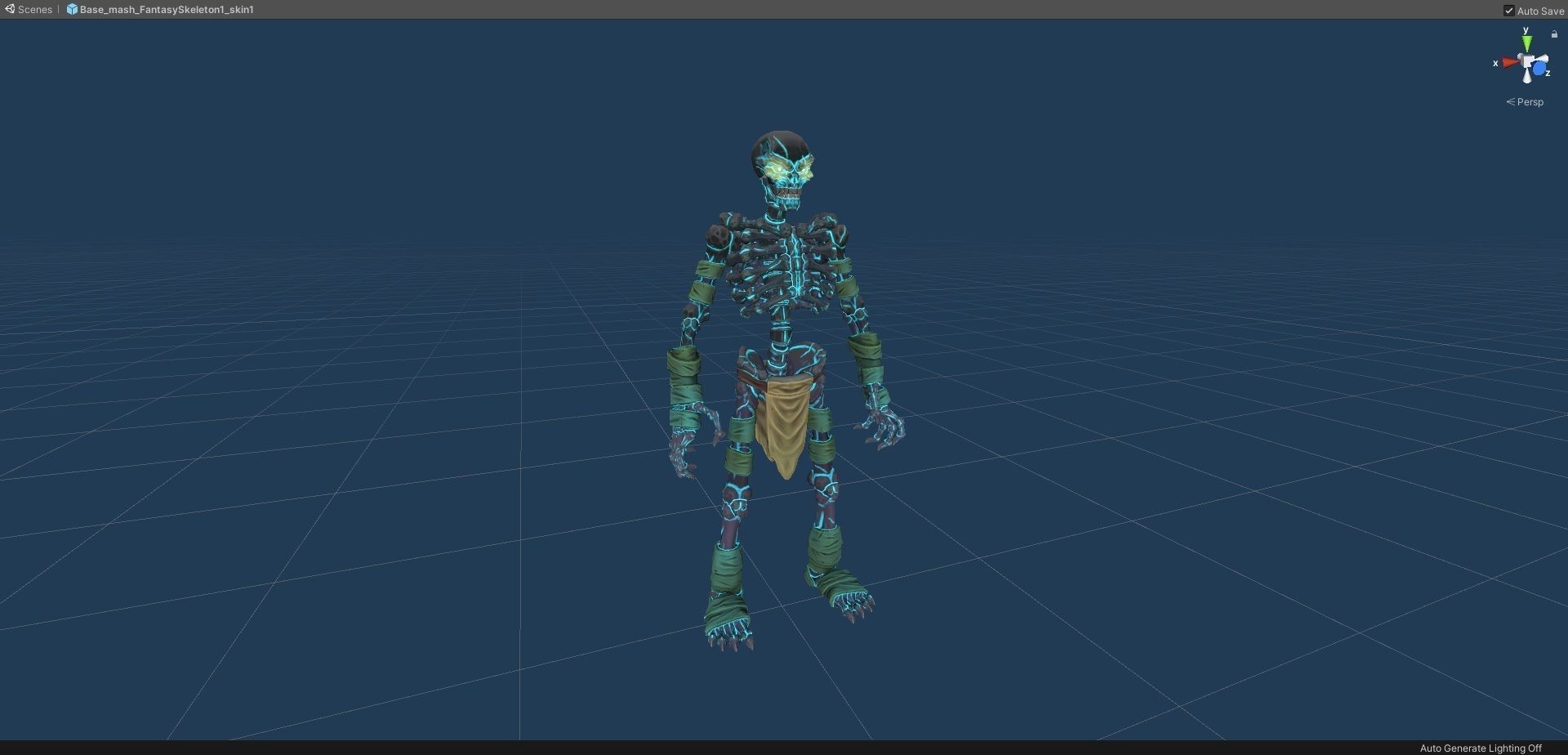 Low-poly game ready models of the characters SkeletonsPack1 Low-poly 3D model_33