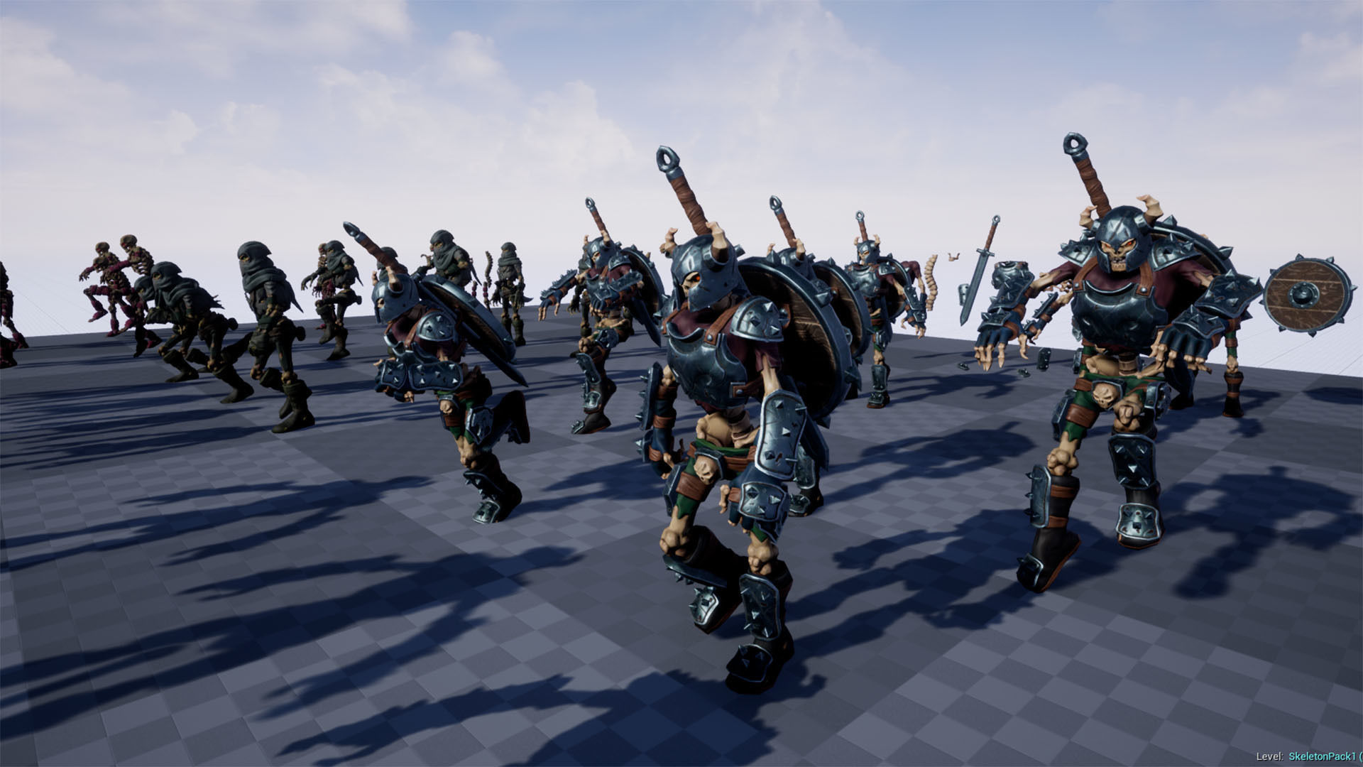 Low-poly game ready models of the characters SkeletonsPack1 Low-poly 3D model_32