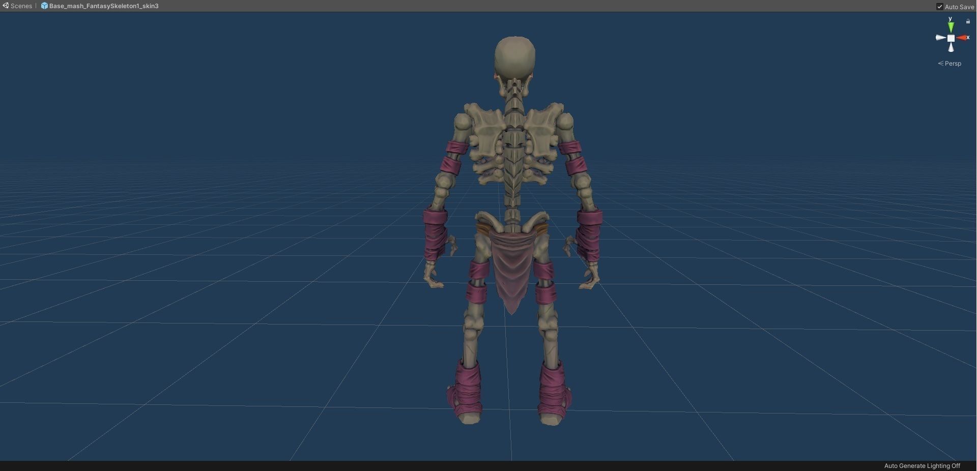 Low-poly game ready models of the characters SkeletonsPack1 Low-poly 3D model_37