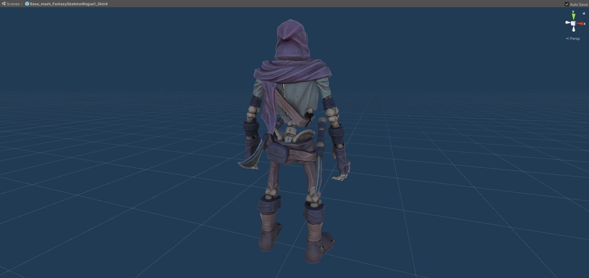 Low-poly game ready models of the characters SkeletonsPack1 Low-poly 3D model_41