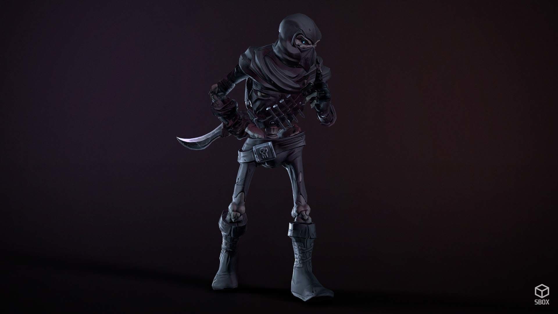 Low-poly game ready models of the characters SkeletonsPack1 Low-poly 3D model_21