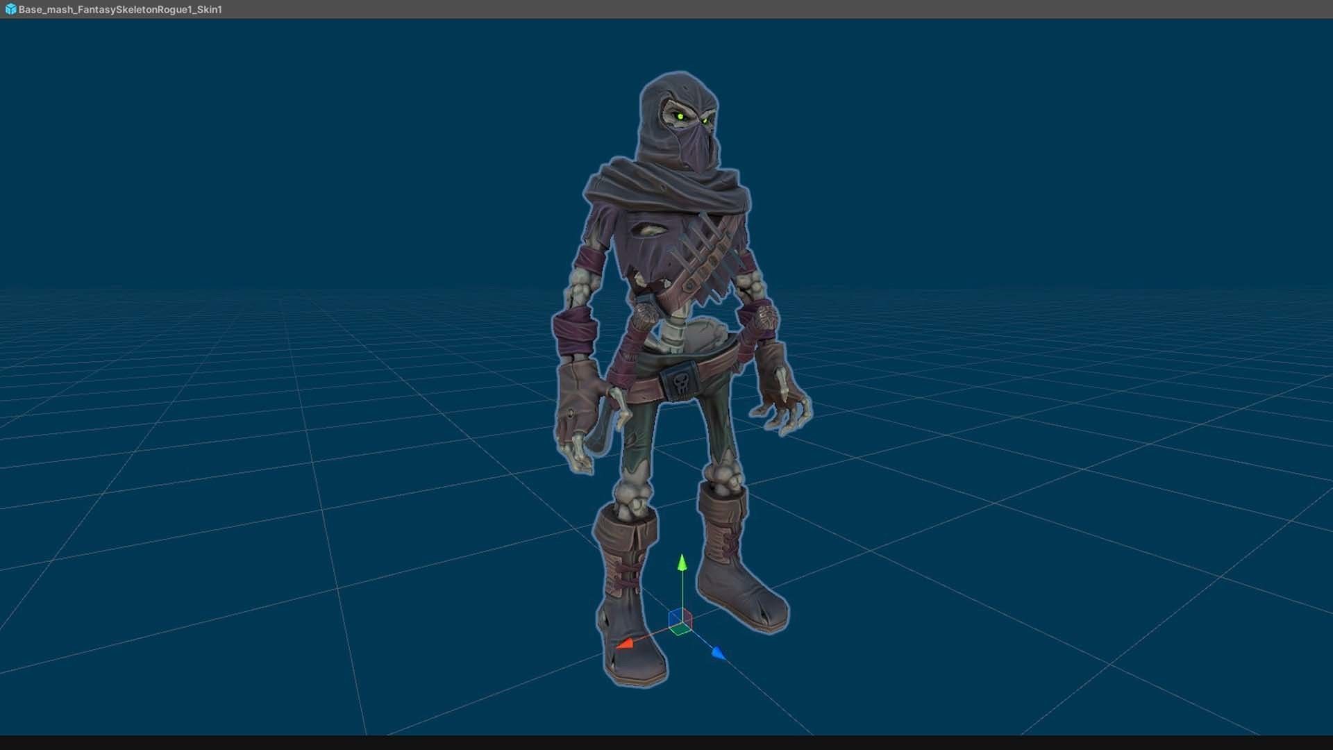 Low-poly game ready models of the characters SkeletonsPack1 Low-poly 3D model_38