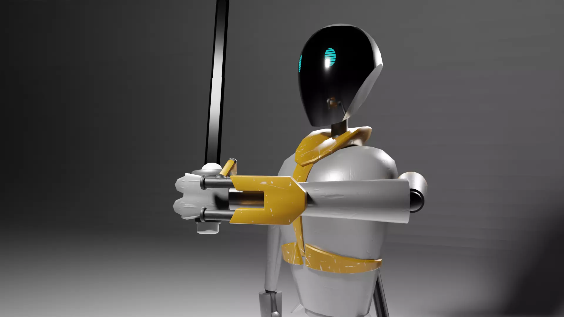 Futuristic Training Bot 3D model_0