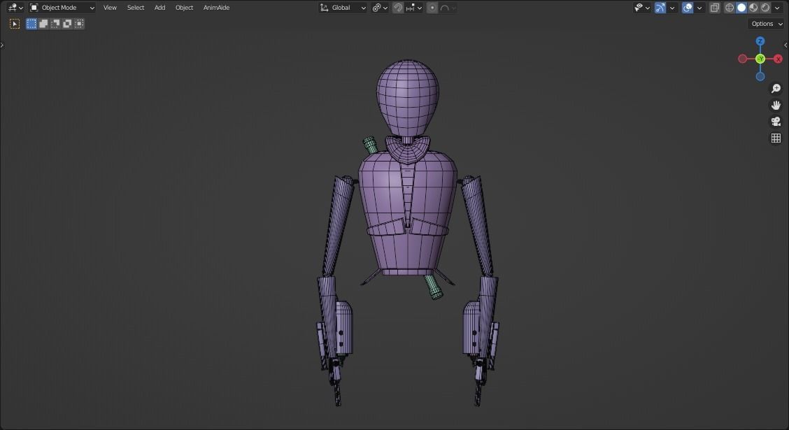 Futuristic Training Bot 3D model_7