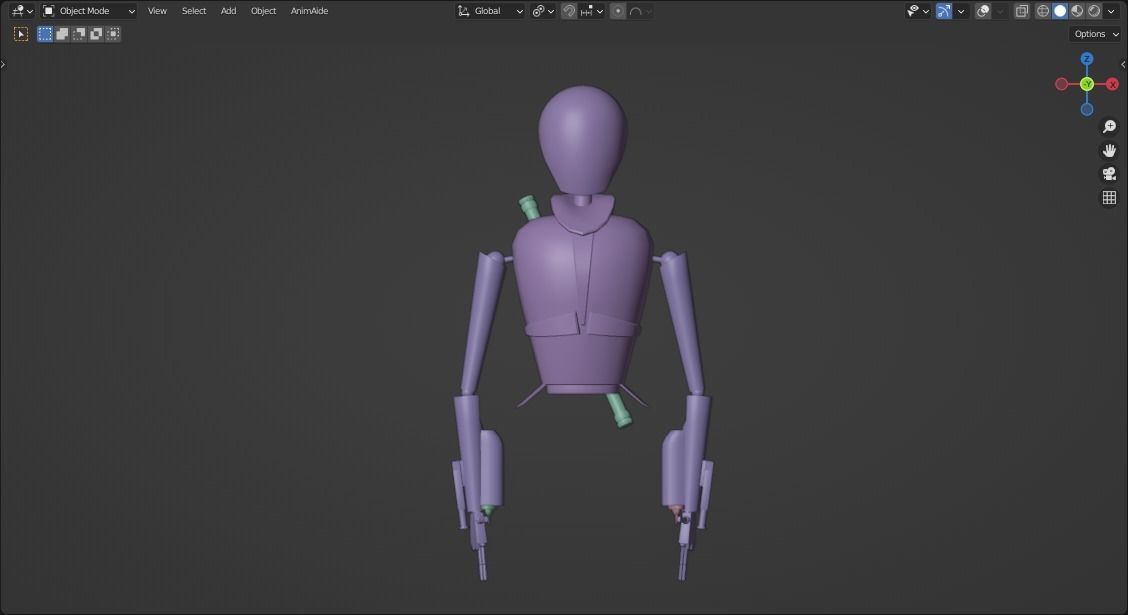 Futuristic Training Bot 3D model_5