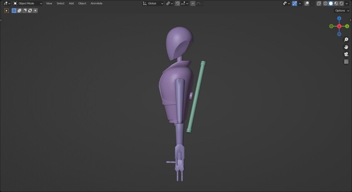 Futuristic Training Bot 3D model_6