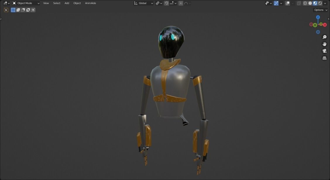 Futuristic Training Bot 3D model_4