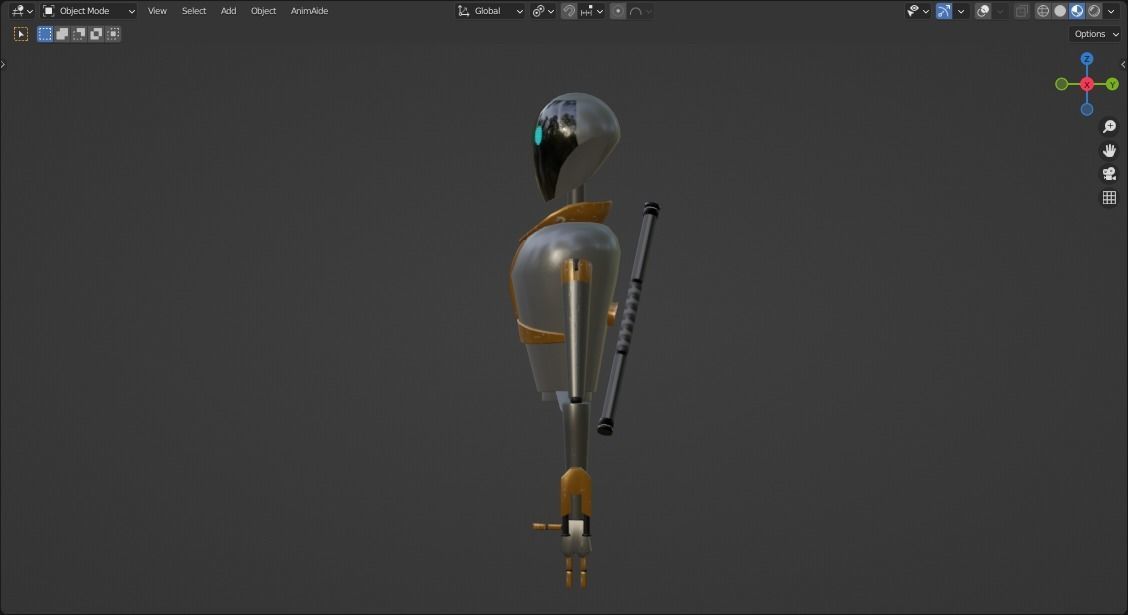 Futuristic Training Bot 3D model_3