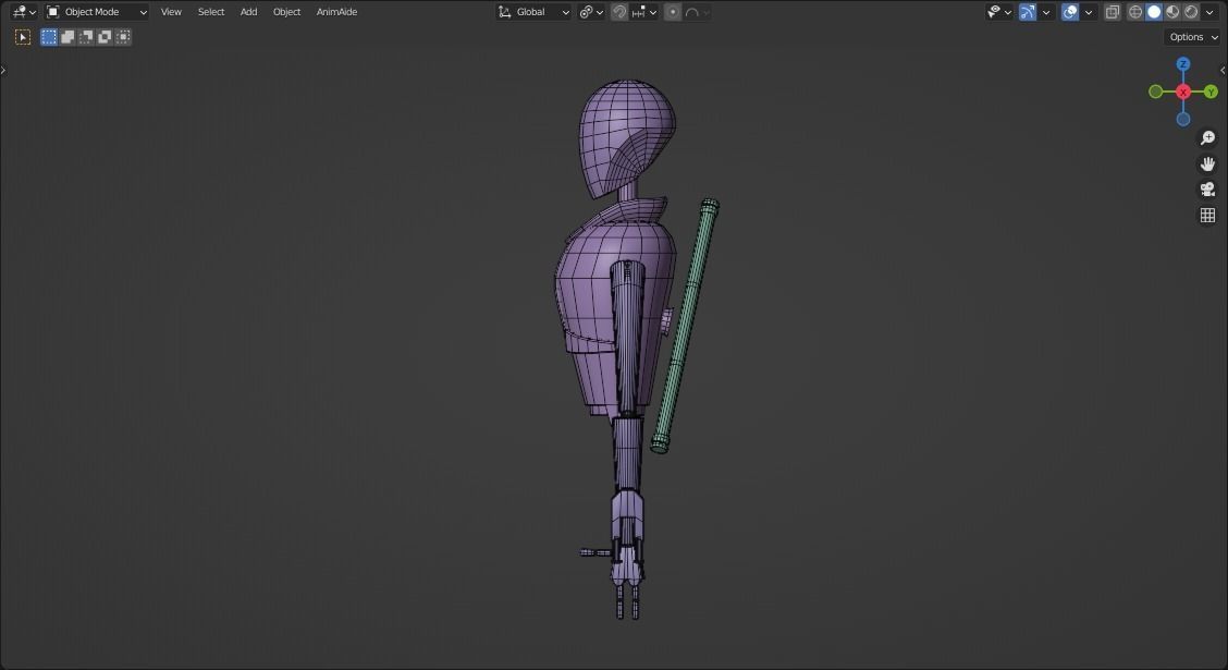 Futuristic Training Bot 3D model_8