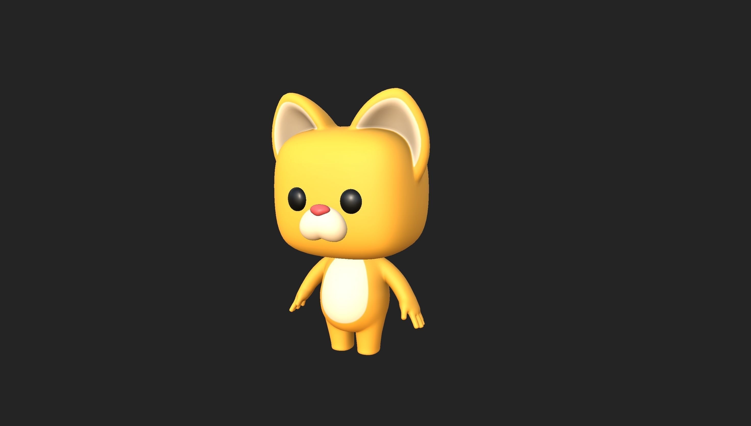 Cartoon Cat 3D model_10