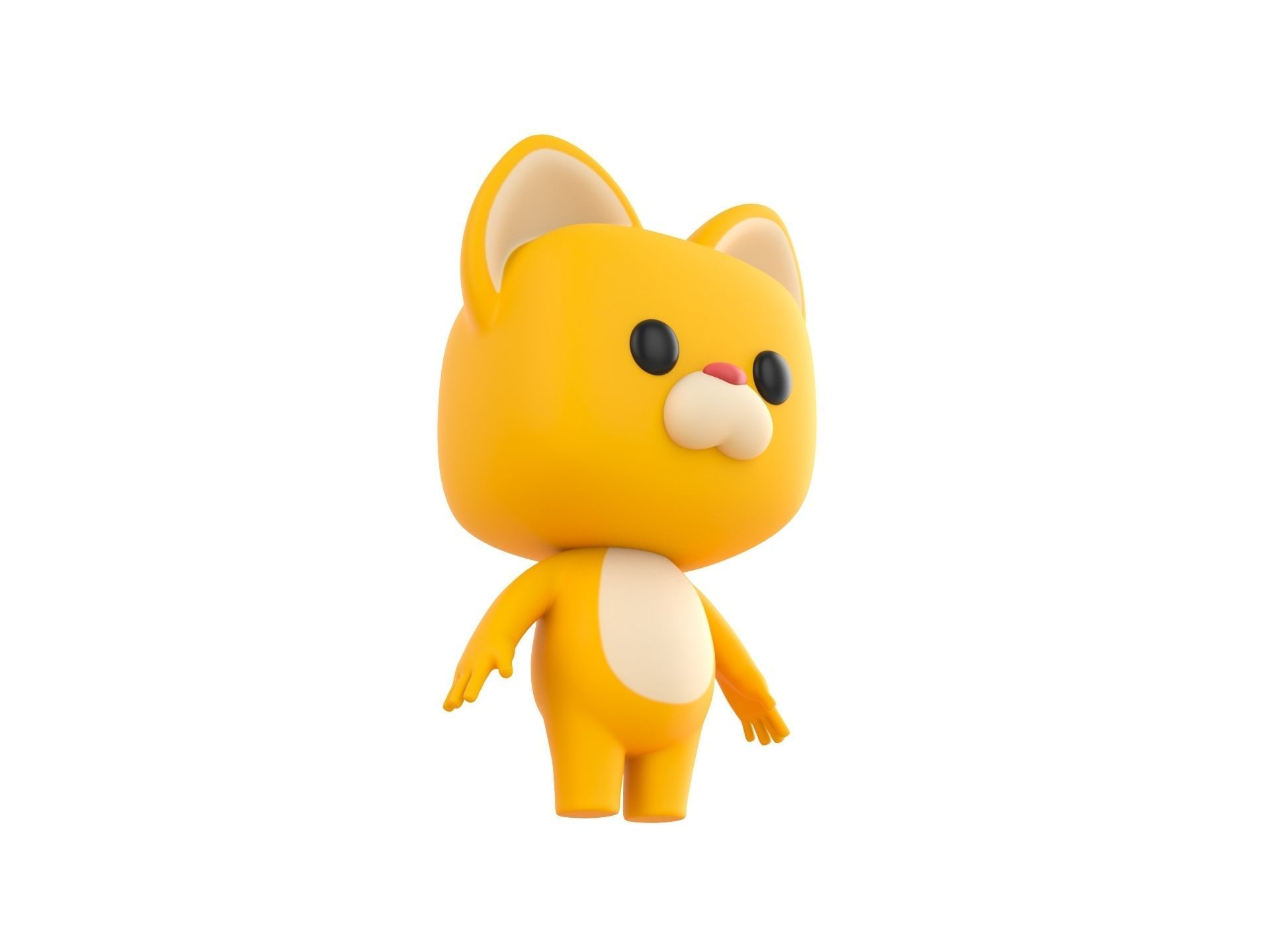 Cartoon Cat 3D model_2