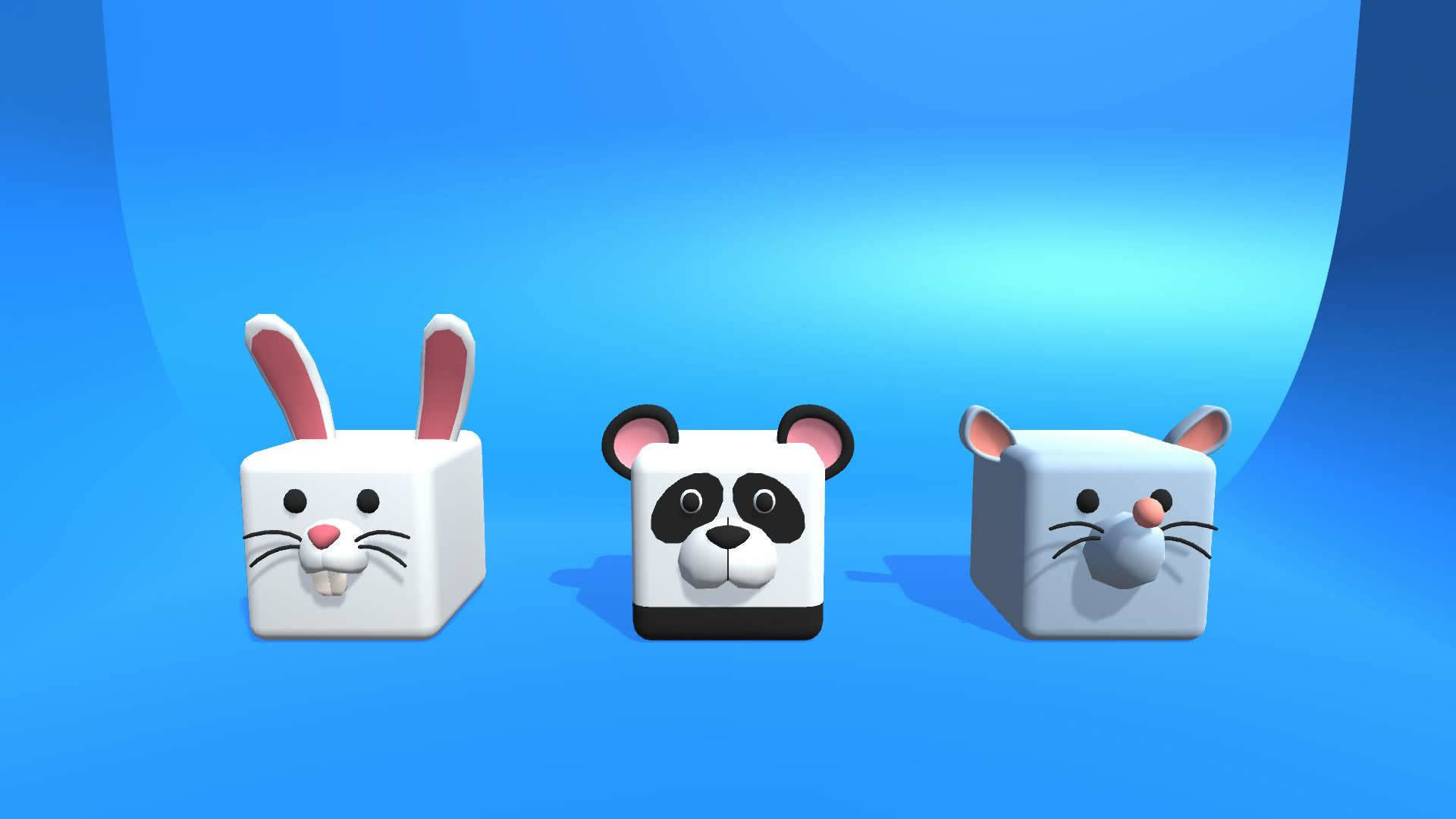Low poly Cube Animals 3D - Cartoon Animals Low-poly 3D model_4
