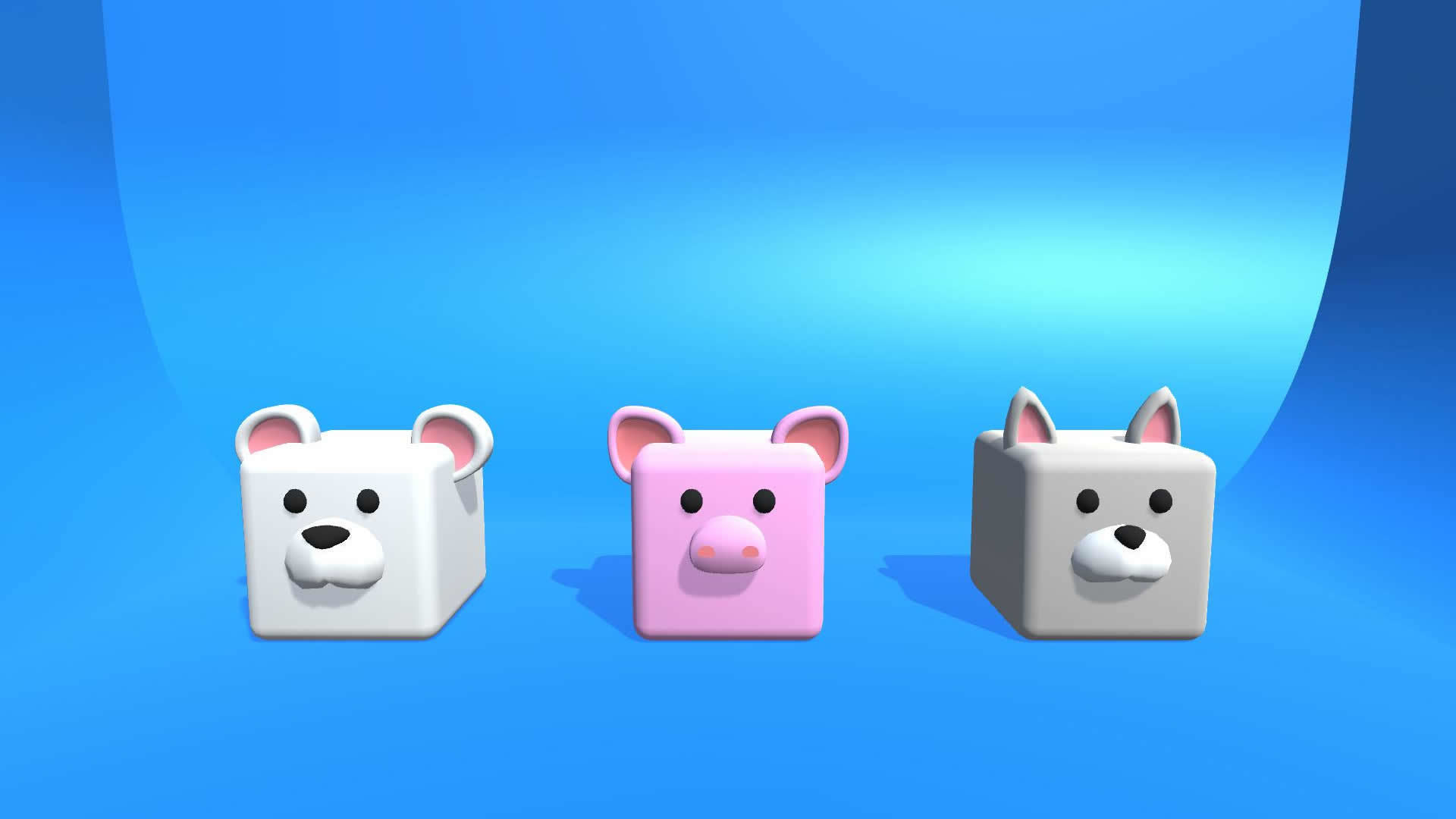 Low poly Cube Animals 3D - Cartoon Animals Low-poly 3D model_3