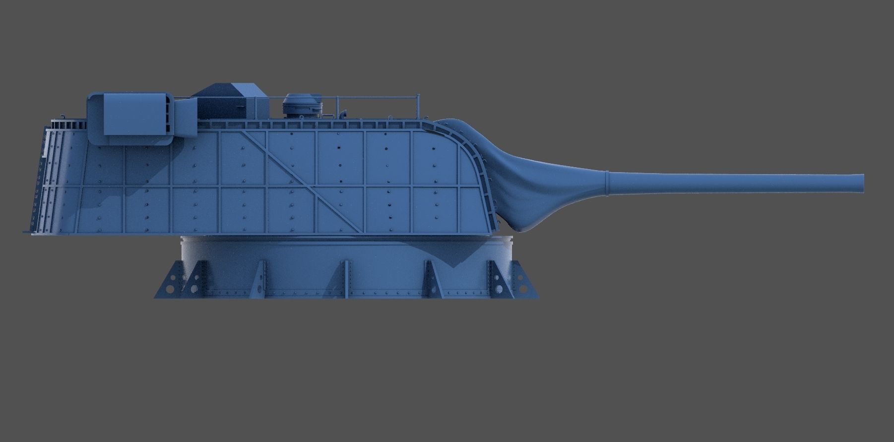 Nendo Shiki 20cm turret E 1932 - Personal license - 1-72 scale 3D print model_10