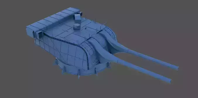 Nendo Shiki 20cm turret E 1932 - Personal license - 1-72 scale 3D print model