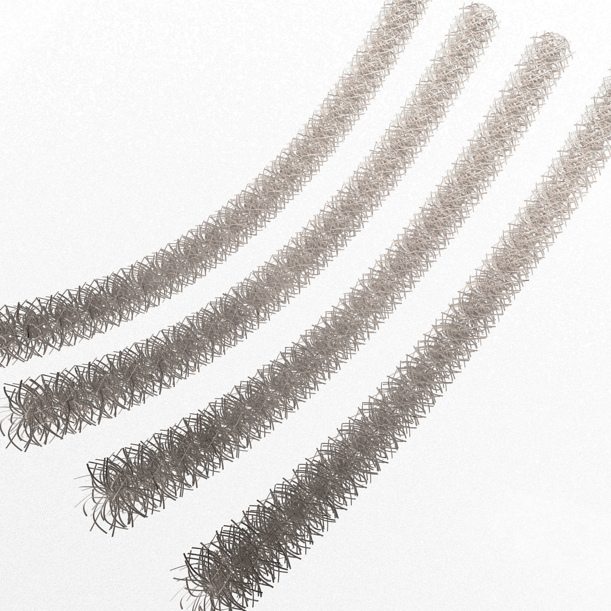 Tinsel orange and chain mail Low-poly 3D model_6