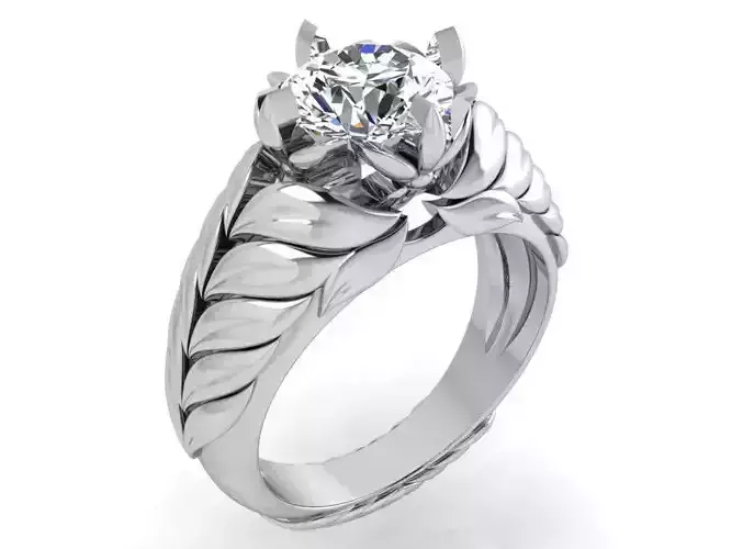 Diamond textured ring 3452 3D print model