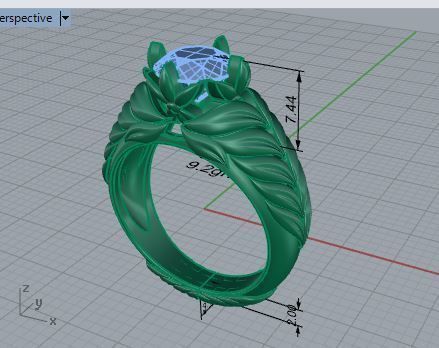 Diamond textured ring 3452 3D print model 3D print model_7