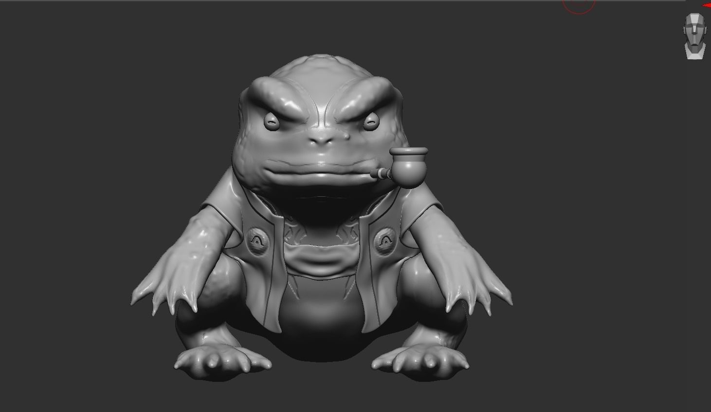 GamaBunta frog NARUTO 3D model CGTrader