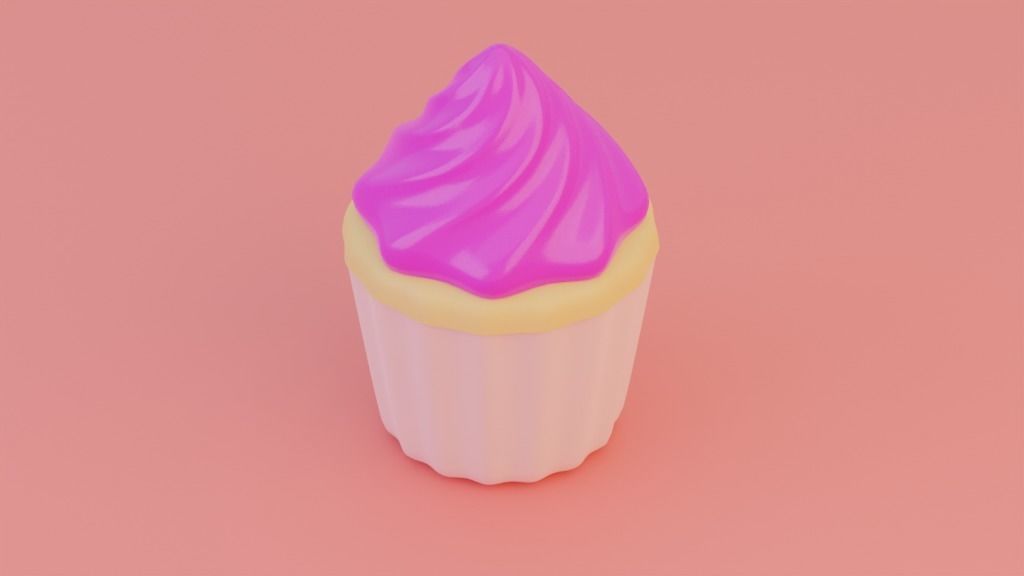 Cupcakes 3d model High Poly cupcake 3D model_3