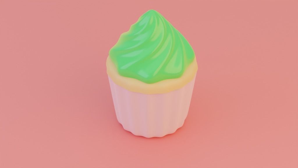 Cupcakes 3d model High Poly cupcake 3D model_4