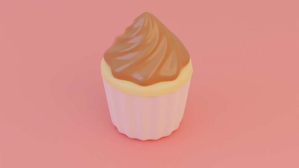 Cupcakes 3d model High Poly cupcake 3D model_1