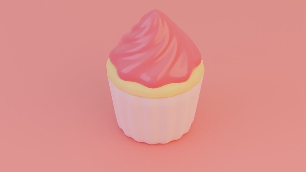 Cupcakes 3d model High Poly cupcake 3D model_5