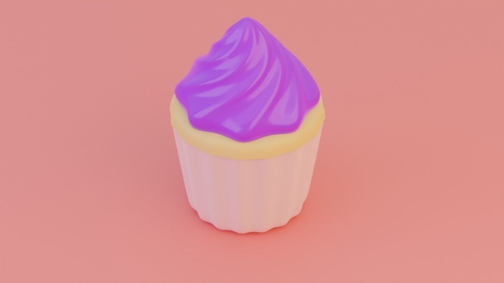 Cupcakes 3d model High Poly cupcake 3D model_2