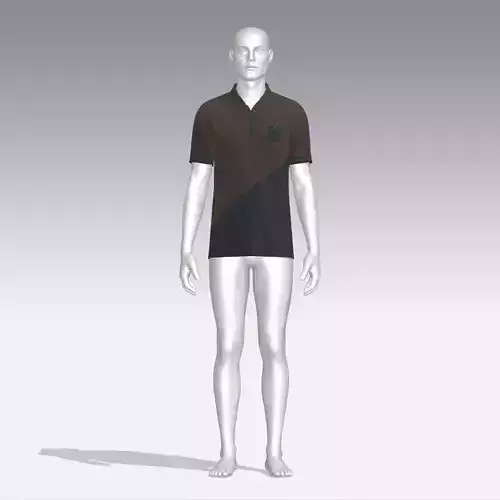 T-shirt mannequin wearing polo shirt