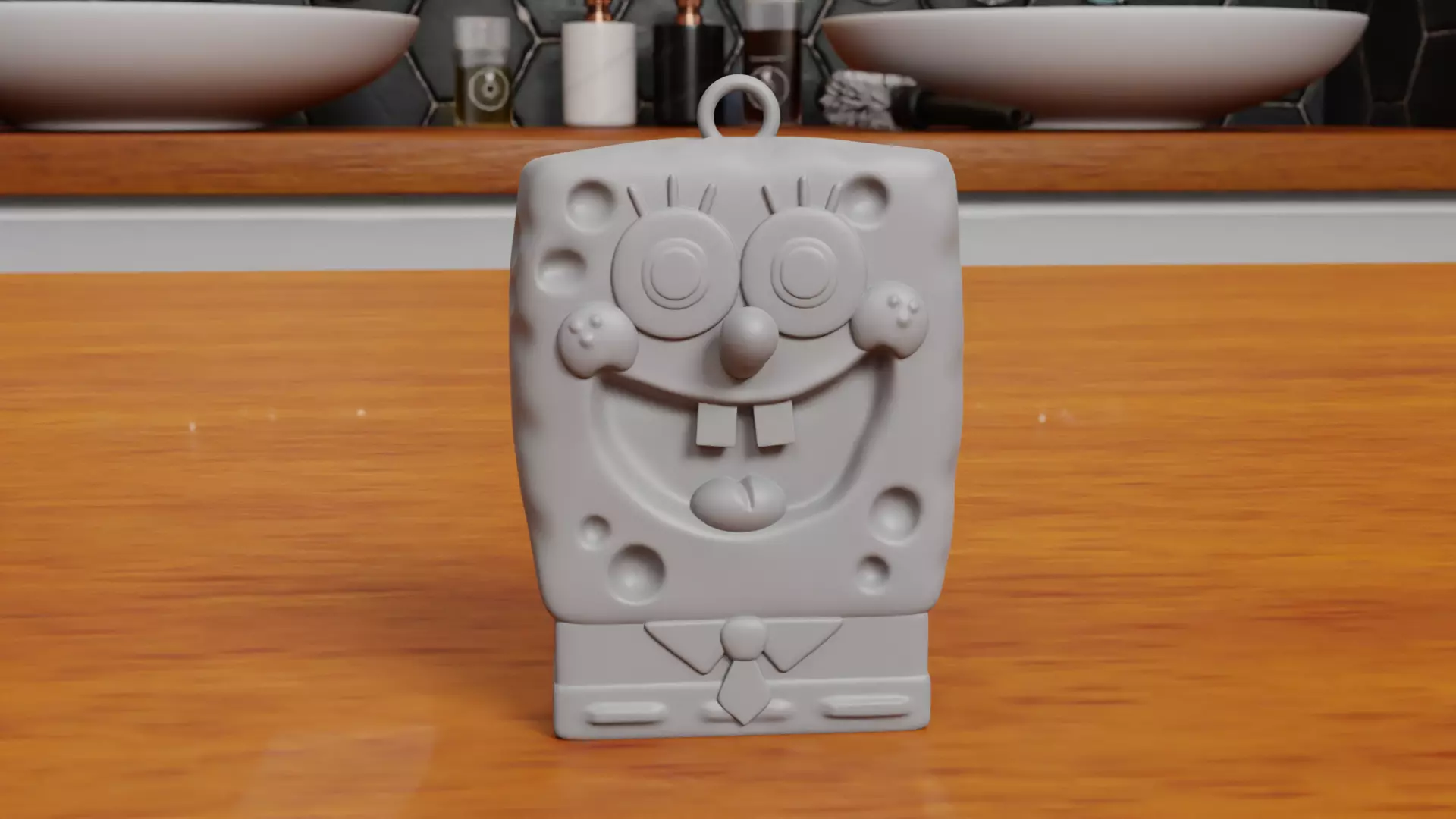 SpongeBob Keychain 3D print model
