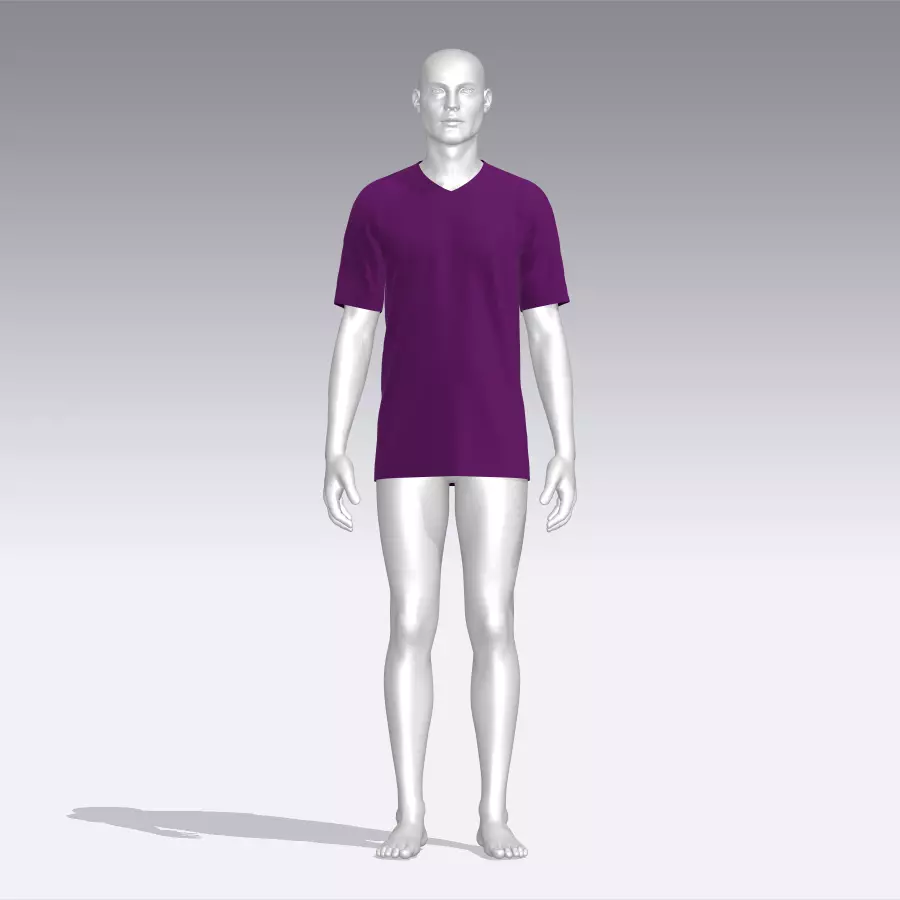 T-shirt mannequin wearing t - shirt Low-poly 3D model_0