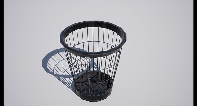School Trash Low-poly 3D model