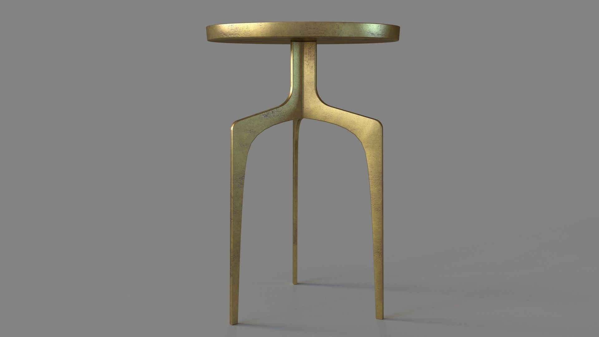 Kenna Accent Table Gold 3D model_4